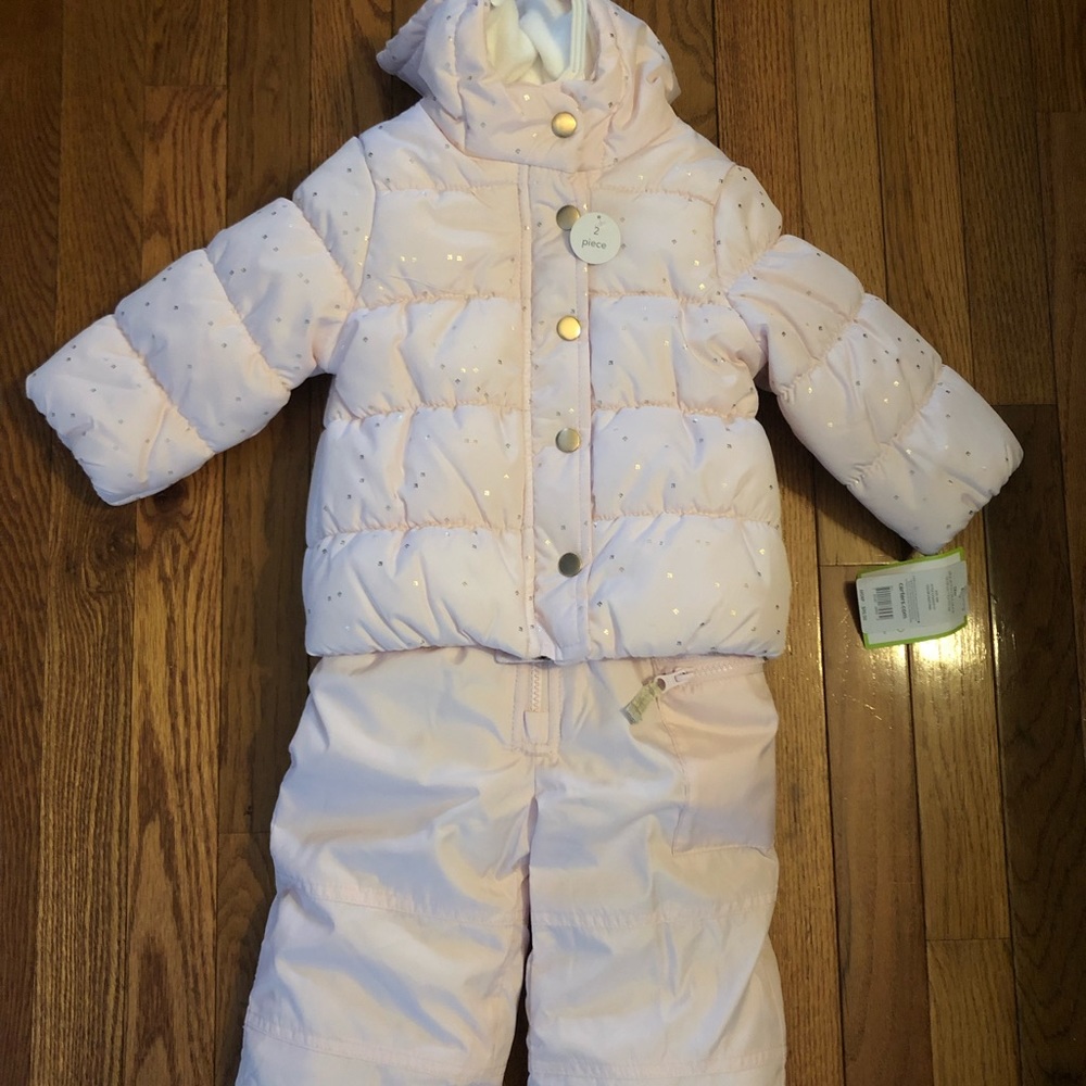 Baby pink snow suit and coat